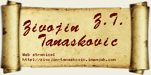 Živojin Tanasković vizit kartica